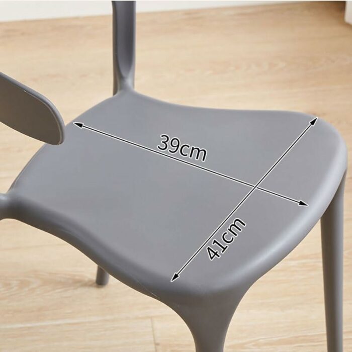 WALNUT Plastic Chairs For Kitchen Living Room Chair Meeting Negotiation Stool Commercial Place Furniture Tea Shop (Color : D, Size : Light Grey)