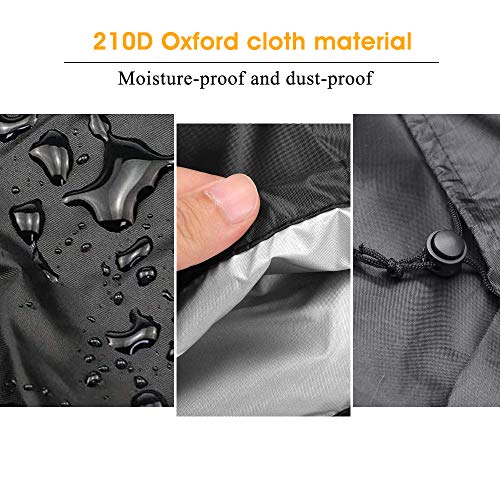 KLYNGTSK Outdoor Folding Reclining Chair Cover 210D Oxford FabricGarden Stacking Chair CoversWaterproof Dustproof UV Resistant Patio Folding Cove