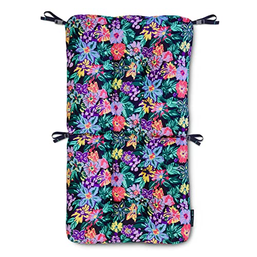 Classic Accessories Vera Bradley Water-Resistant Patio Chair Cushion, 21 x 19 x 22.5 x 5 Inch, Happy Blooms, Seat Back Cushion