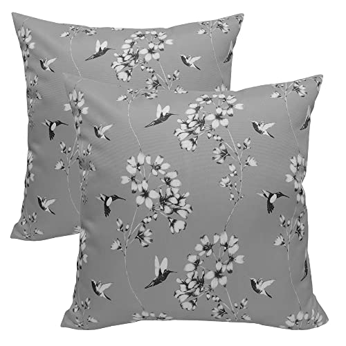 Olivia Rocco Pack of 2 Waterproof Cushion Cover Outdoor Garden Breathable Decorative Cushions Covers for Patio Bench Sofa Furniture Indoor Living