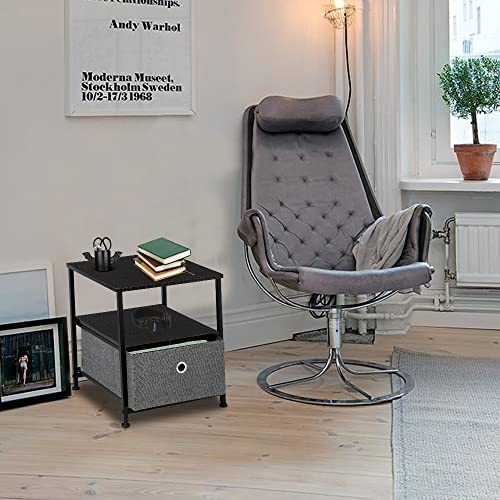 FGHOEV 1 Drawer Nightstand Bedside Jewelry Organizer Makeup Storage Box Cabinet Container Drawer Organizer for Home Bedroom Furniture