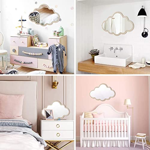 MOUMOUTEN Kids Room Mirror, Nordic Acrylic Decorative Mirror, Art Home Crafts Nursery Decoration Shatterproof Mirror Suitable for Children Bedroo