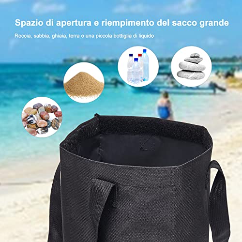 BROSYDA Sandbags Set of 4 Heavy Duty, Industrial Grade 1680D Weights for Gazebo Legs, Sand Bags for Any Pop Up Tents Canopy Outdoor Patio (One-tu