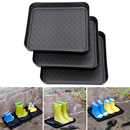 Lumpur Boots Storage Trays, 3pcs Multi-Purpose Boot Tray for Rain Boots, Non-Slip Water Resistant Shoe Plate, Garden Tools Storage Trays, for Ind