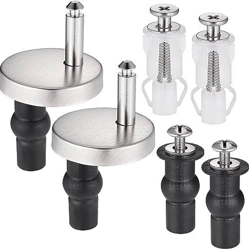 Quick Release Toilet Seat Fixings, YTOOK 6Pcs Universal Toilet Seat Hinges for WC Toilet Blind Holes
