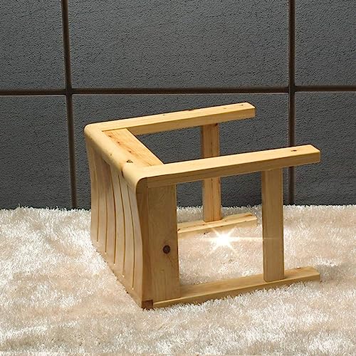 LUKEO Stools - Bath Stool Waterproof Bathroom Stool Bath Stool Solid Wood Wooden Bench Antiseptic Non-slip Shower Stool Household Small Bench