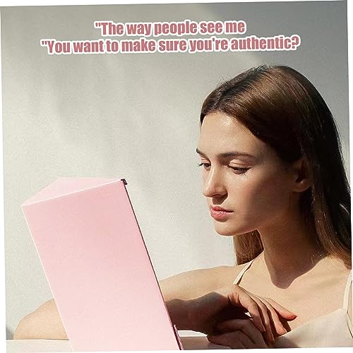 Makeup Mirror 7.28x6.89x8.66 inch Triangular Fixed Non-reversing Mirror Desktop Standing Inverted Mirror Cosmetic Mirror for Inverted Mirror Pers