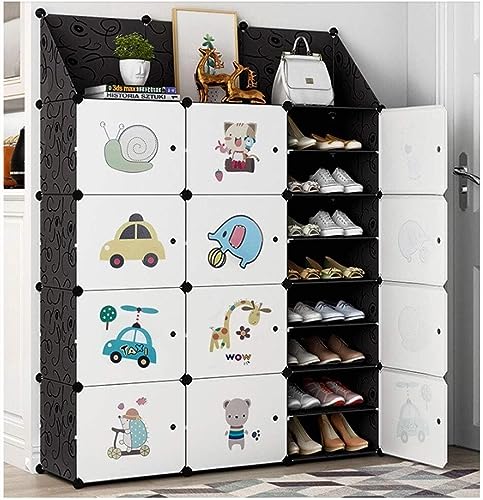 KRHINO Shoe Rack Shoe Storage Organizer Tower, Modular Cabinet Shelving For Space Saving, Shoe Rack Shelves For Shoes, Boots, Slippers (Color : S