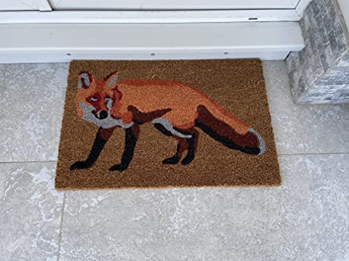 Marissa's Garden & Gift Extra Thick 2cm deep Doormat Indoor/Outdoor | Non Slip Bold Fox Design Entrance Welcome Mat (Wildlife) 60 x 40 x 2cm
