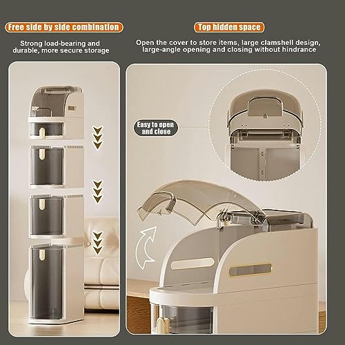 Bathroom Storage Corner Floor Cabinet, Narrow Bathroom Toilet Paper Storage Cabinet with Casters, 2/3/4 Tier Mobile Utility Cart for Bathroom, Ki