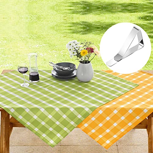 Lunji 8pcs Table Cloth Clips for Outside Table, Tablecloth Clips for Outdoor Tables, Stainless Steel Clips for Garden Weddings Restaurant Picnics