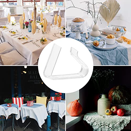 Disnace 4 Pieces Transparent Tablecloth Clip, Anti-Slip Tablecloth Fixing Clips, Acrylic Table Cloth Clips, Tablecloth Holder for Outdoor Garden
