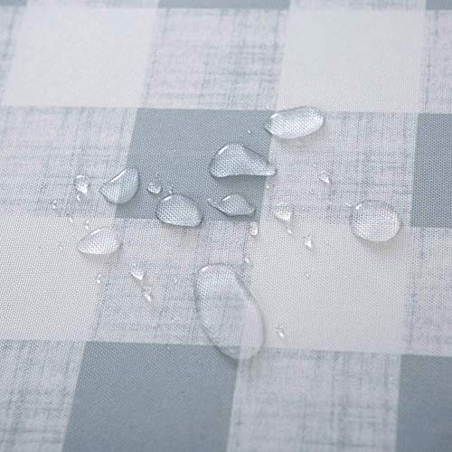 Melanovo Outdoor Patio Tablecloth with Umbrella Hole and Zipper, Water and Stain Resistant Fabric Table Cloth for Umbrella Table, Seats 4 People