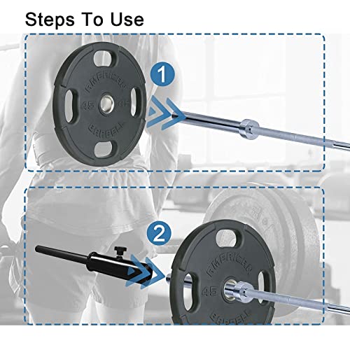 Landmine Handle Attachment for 2-Inch Olympic Barbell, Home Gym Strength Training Equipment, Straight Handle Viking Press Landmine Attachment for