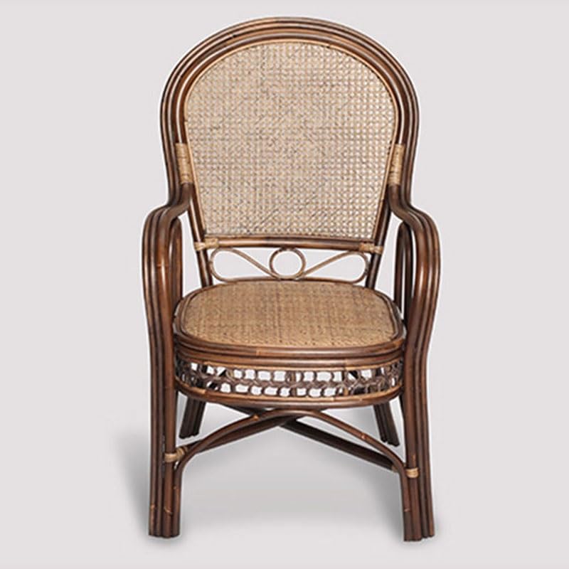 LXXSH Back Chair Classical Dining Stool Furniture Leisure Office Chair Plant Rattan Material Dining Chair