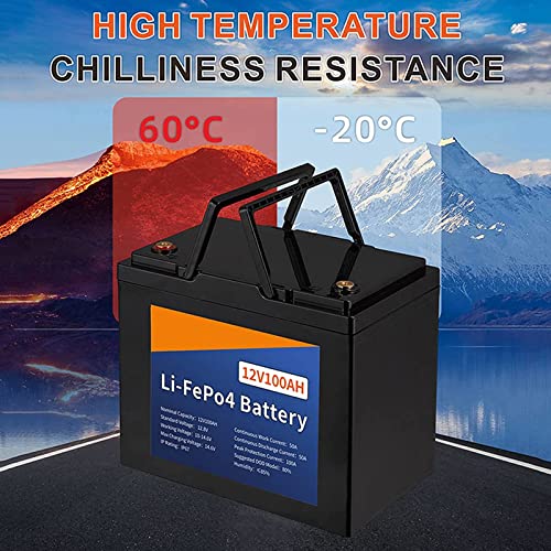 XGYUII 12V 200Ah Rechargeable Lithium Iron Phosphate Battery, Built-In BMS, Waterproof Deep Cycle, for Home Electrical Storage/Solar System/RV/Go