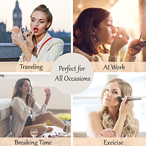 ORIGACH Bonus Daughter Gifts - To My Bonus Daughter Rose Gold Magnifying Makeup Compact Mirror with Gift Box, 1X/2X Magnification - Birthday Gift