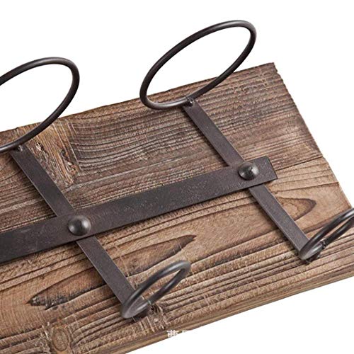 EYLINK Wine Racks,Modern Wall-Mounted 4 Bottles Metal Storage Box Hanging Bottle Rack Floating Kitchen Restaurant Bar Retro Decoration Display
