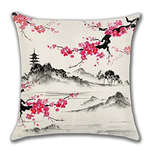 Ohok Outdoor Waterproof Cushion Covers 45x45 cm Pack of 4 Decorative Throw Cushion Covers Cushion Case for Sofa Couch Bed Living Room Outdoor Pat