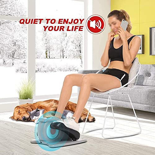 HYQNG Electric Under Desk Elliptical Trainer, Pedal Bike Exerciser Elliptical Machine with Touch Screen Remote Control, 5 Adjustable Resistance L