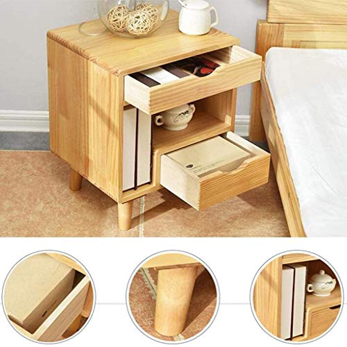 JYDQM Nightstand with 2 Drawers,Bedside Furniture Table Dresser for Home, Office, College Dorm