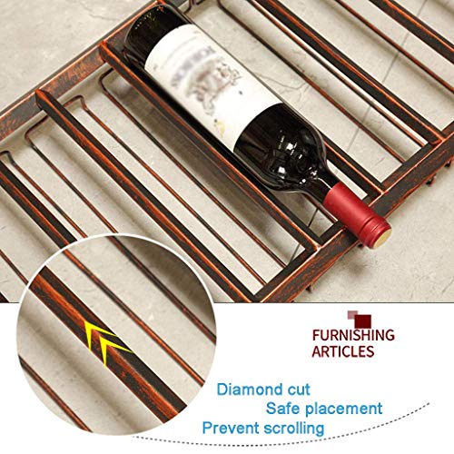 EYLINK Wine Racks,Ceiling with Metal Frame, Wine Glass Rack Organizer Shelf, Red Wine Bottle Glass Holder Storage Shelving,120Cm, Wine Storage Di