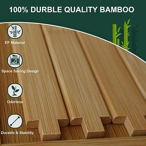 QYESWHSR 5 Tier Shoe Rack for Closet, Narrow Shoe Rack for Entryway, Small Bamboo Shoe Organizer, Space Saving Narrow Shoe Shelf, Stackable Shoe