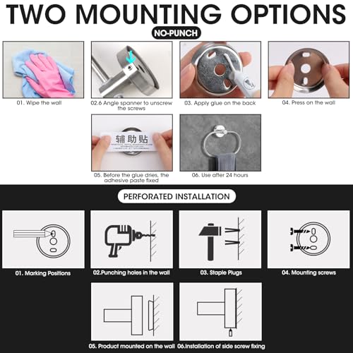 Oval Towel Holder Silver SUS 304 Stainless Steel Hand Towel Ring, Modern Design Polished Chrome Hand Towel Rail, Rack Wall Mounted Bath Towel Han