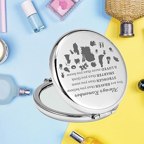 KEYCHIN Princess Merida Pocket Mirror Merida Fans Gifts You are Braver Stronger Smarter Than You Think Merida Compact Mirror (Merida-S)