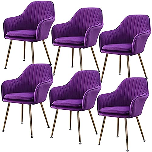 Modern Kitchen Dining Room Chairs Set Of 6 Dining Chairs Seating Seat Upholstered Flannel Fabric Armchair With Armrests Lounge Chair Reception Ch