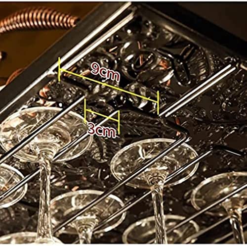 MONSEG Wall-Mounted Wine Racks, Metal Ceiling Mounted Stemware Holder Organizer Rack, Multi-Function Display Rack Storage Stand, Restaurants/Bar/