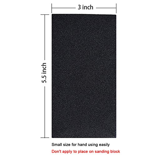 Sandpaper Assorted Wet/ Dry, 102 Pieces 60 to 3000 Grit Sandpaper Assortment, 3 x 5.5 Inch Abrasive Paper Sheet with Free Box, for Automotive San