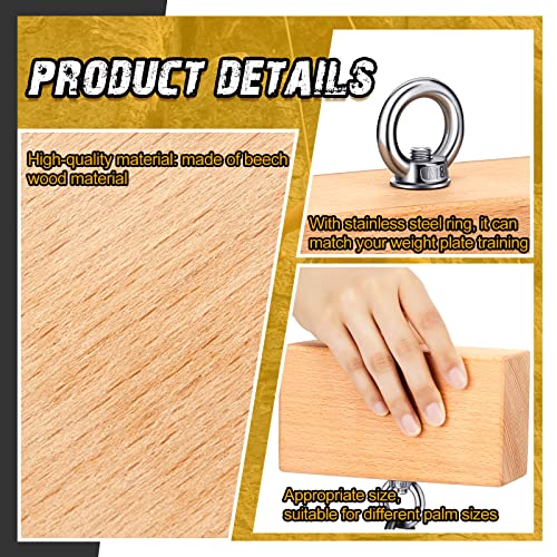 Wettarn Wooden Pinch Block Grip Workout Hand Grip Pinch Block Climbing Power Forearm Trainer Finger Exerciser Strength Training Equipment for Fit