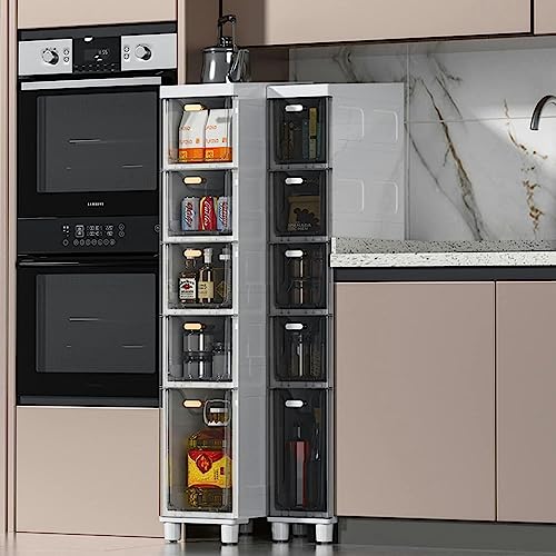 Plastic Drawers Dresser with 3/4/5 Drawers, Drawer Mobile Storage Cabinet, Small Bathroom Storage Cabinet for Small Spaces, Slim Toilet Paper Sto