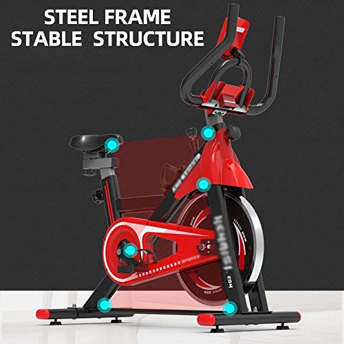 NXYJD Exercise Bicycle Bike Upright Folding Silent Bicycle with LCD monitor Cycling Flywheel Fitness Fitness Training