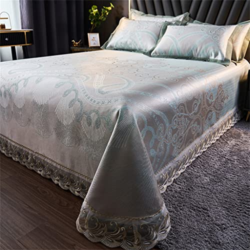 JJZXD Jacquard Cool Mat Ice Silk Mat Washable Folding Bed Sheet Three-piece Summer Air Conditioning Soft Mat