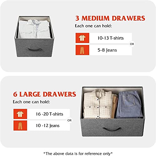 N/A 9-Drawer Dresser Fabric Storage Tower For Bedroom Nursery Entryway Closets Tall Chest Organizer Unit With Steel Frame
