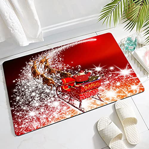 Smavles Door Mat, 2 Pieces Christmas Carpet Welcome Door Mats Christmas Decorations Christmas Party Supplies Party Decor Gifts Durable Door Mat f