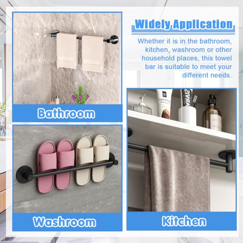 KITERI Adjustable Towel Rail 11.8 to 22.6 Inch Stainless Steel Towel Shelves Wall Mounted Towel Holder Towel Bar with Screws and Wrench for Kitch