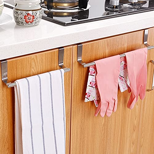 Over Door Towel Bar, Over Door Towel Rail, Over the Cabinet Towel Rail Over The Door Tea Towel Holder Towel Rack No Drilling for Kitchen and Bath