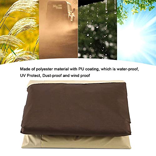 Outdoor High Back Patio Chair Cover Waterproof 210D Oxford Fabric Heavy Duty Garden Rocking Chair Seat Cover Veranda Reclining Armchair Furniture