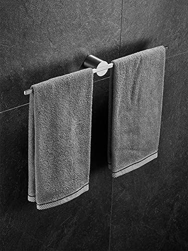 HIGOH Towel Racks,Towel Holder Towel Rail for Bathroom, Movable Hand Towel Holder, Towel Hanger, Bath Towel Holder, Wall Towel Bar, Space Aluminu