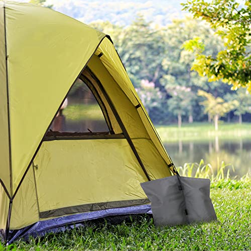 KEPLIN 4pk Weight Bags for Gazebo & Tents, Heavy Duty Secure Feet Bags with Velcro Straps for Canopy, Umbrella, Trampoline, Patio Shelters | Fill