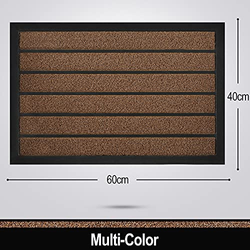 Mibao Durable Door Mat Outdoor, 40x60 Cm Doormat, Outdoor Mats for Front Door, Entrance Door Mat, Heavy Duty Door Mat Non Slip, Shoes Scraper, Wa