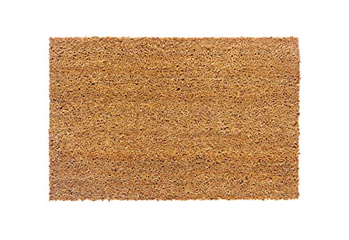Carpido Non-Slip Coconut Mats - Antibacterial Door Mat - for Covered Outdoor Use - Sustainable Natural Fibre - 100% Coconut - 50 x 80 cm - Black