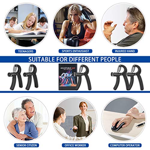 peinat 2 Pack Hand Grips Strengthener Hand Grippers Exerciser Adjustable Resistance 11-132 LBS for the Recovery of Patients With Hand Injury, Ath