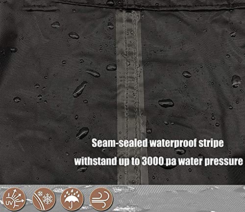 COOSOO Double Chaise Lounge Cover Waterproof 82Inch 2-Person Wide Patio Chair Cover Rattan Daybed Sofa Recliner Furniture Protective Dust Cover W