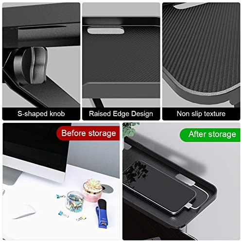 Jiakalamo 2Pcs TV Top Shelf Screen Shelf Adjustable Monitor Top Shelf TV Top Storage Bracket Media Shelf TV Shelf for Media Box, Game Console,Rou