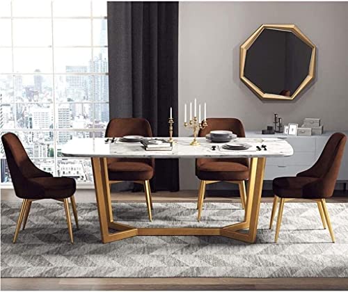dining chair Office Reception Chairs Business Dining Chairs Set Kitchen Dining Chairs Set of 4 Flannel Soft Cushion Metal Legs Slip Feet for Offi