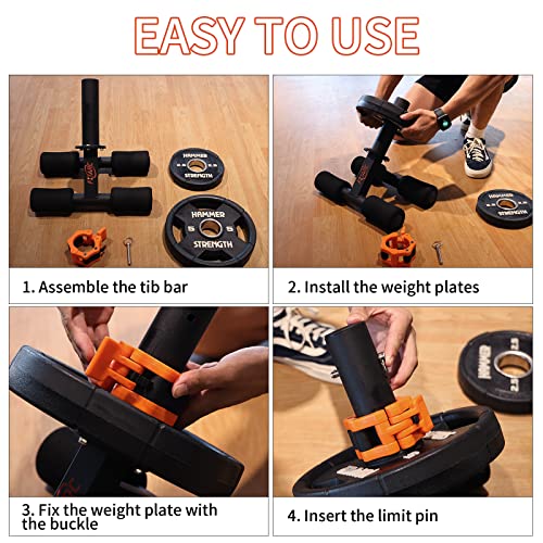 Fitarc Tib Bar, Tibialis Trainer, Tibia Dorsi Calf Raise Machine, Knees Over Toes Equipment for Strengthening Calves/Shins/Ankles, Fits 1"/2" Oly